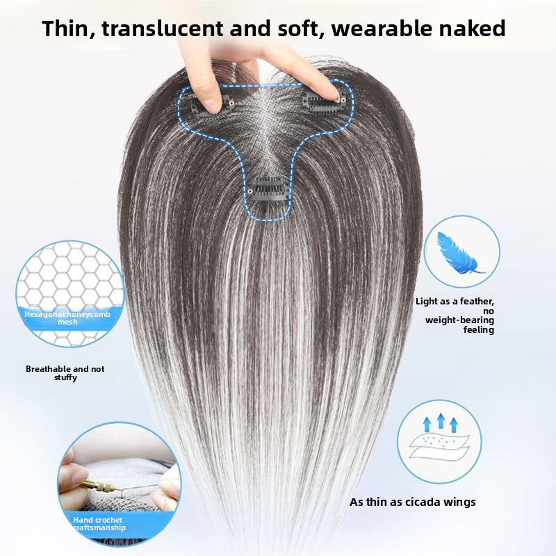 Lightweight and breathable bangs wig pieces for fetal hair