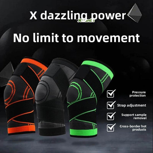 Strap Knee Pads Pressure Sports Fitness Men's Running Mountaineering Basketball Knee Pads Warm Nylon Sports Knee Pads Wholesale - Price Value Store
