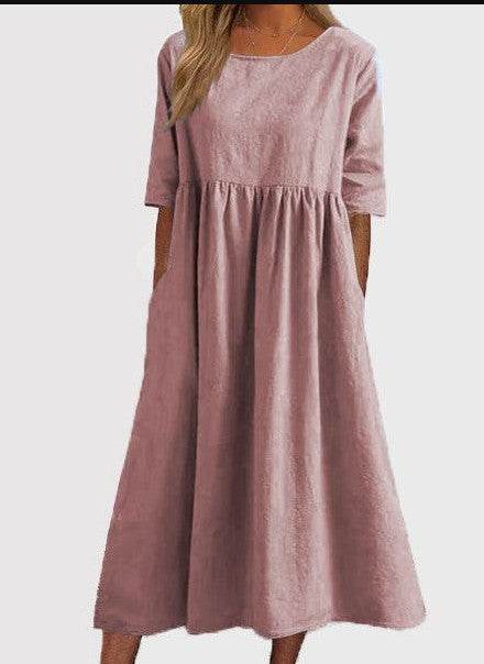 Loose round-neck dress - Price Value Store
