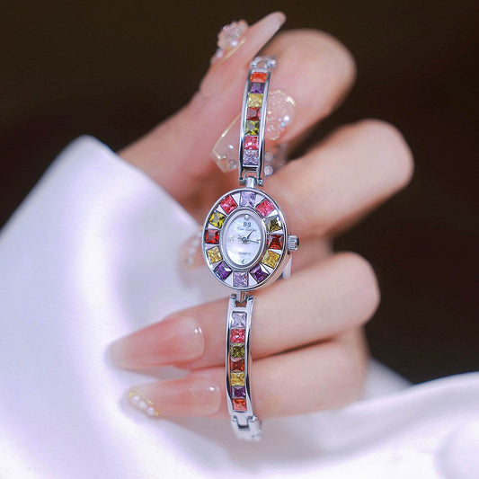 BS New HOT Watch Factory Direct Foreign trade chain watch gradient rainbow luxury women's watch a generation FA1681 - Price Value Store