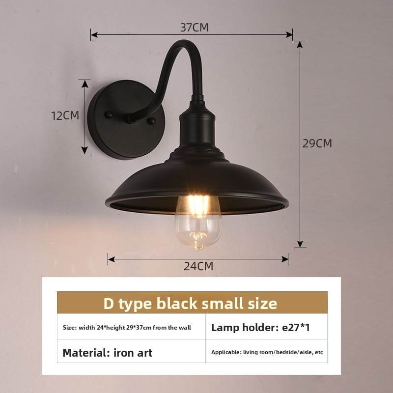 American style loft Industrial Wind bedside wall lamp Villa courtyard outdoor wall lamp restaurant bar decorative lighting fixtures - Price Value Store