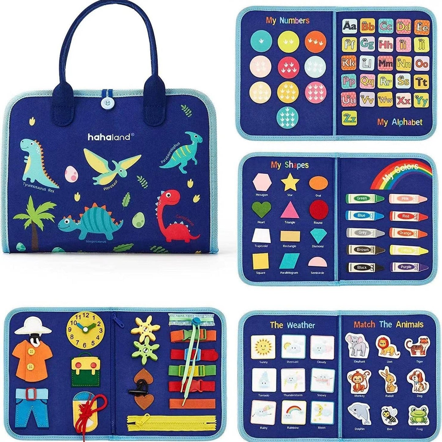 Montessori Felt Busy Board for Kids - Early Educational DIY Activity Toy - Price Value Store