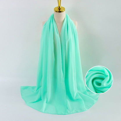 Elegant Pearl Chiffon Scarf for Women - Price Value Store