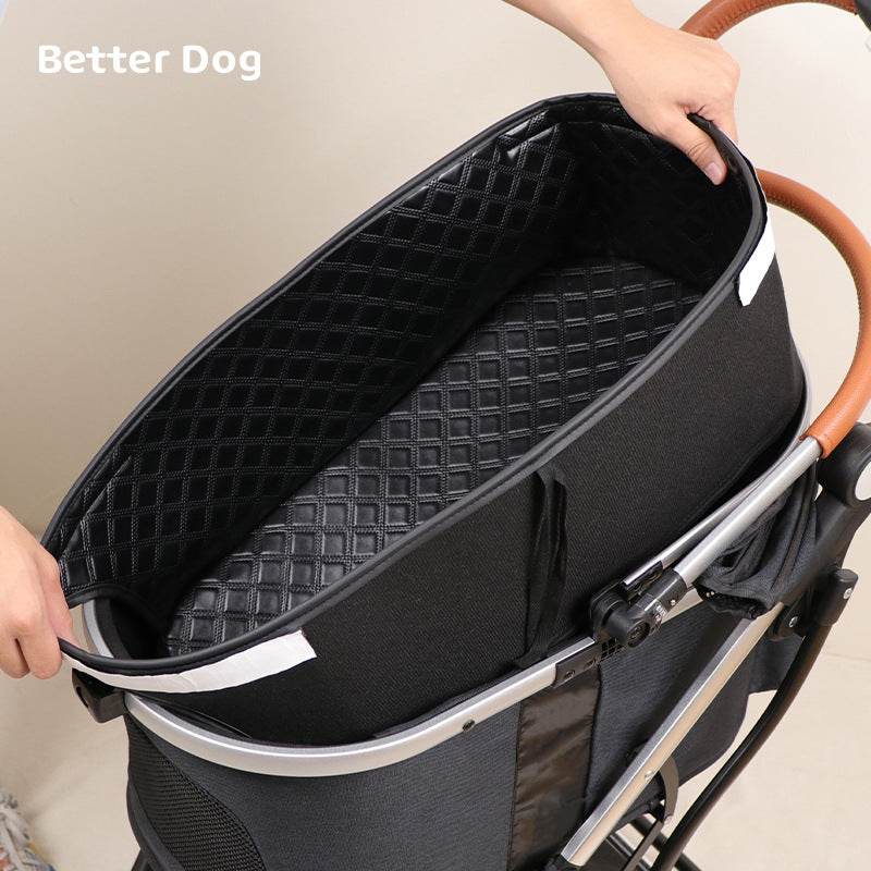 Pet Cart All-inclusive Sitting Basket Set Leather Waterproof Changing Mat Car Basket Set Four Seasons Universal Cart Accessories Sleeping Mat - Price Value Store