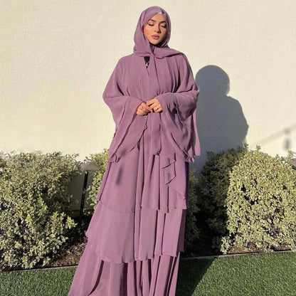 Cardigan long robe chiffon dress - Price Value Store