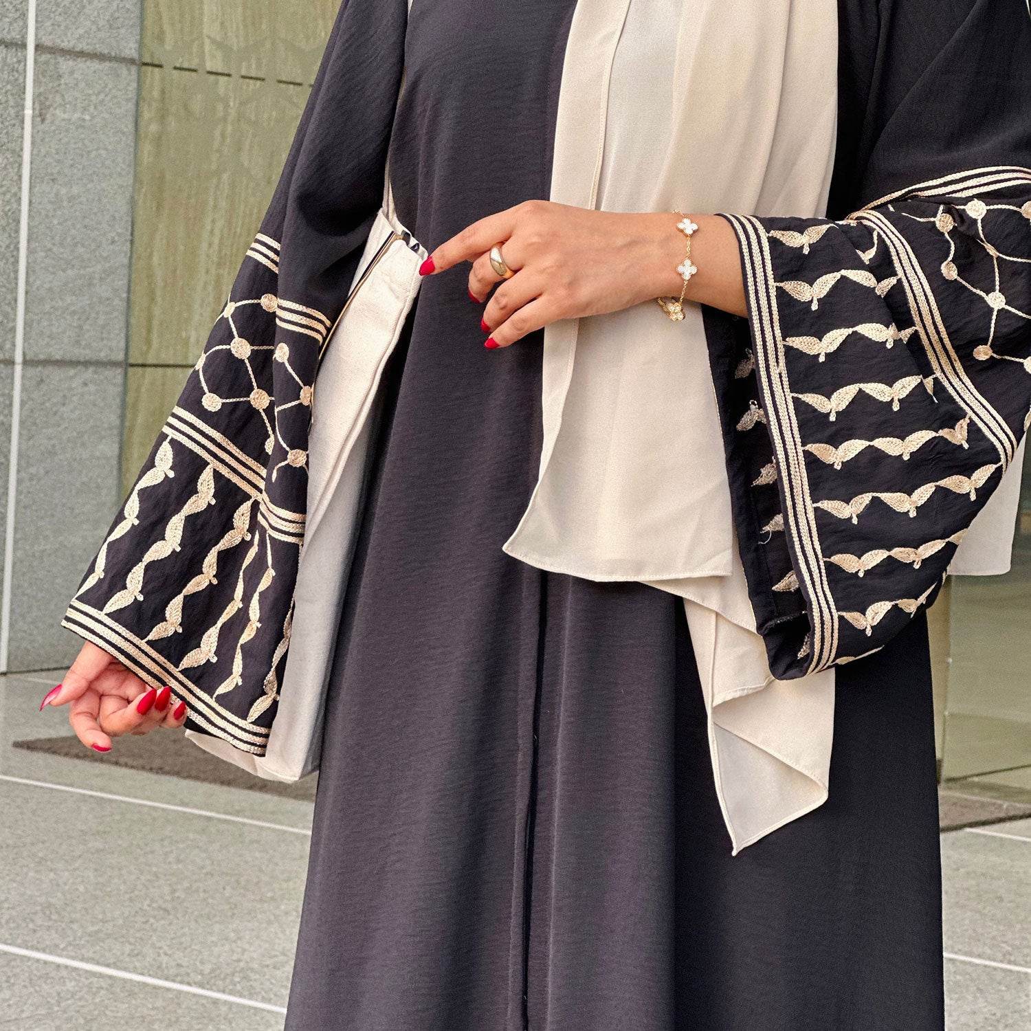 Embroidered tassel cardigan robe - Price Value Store