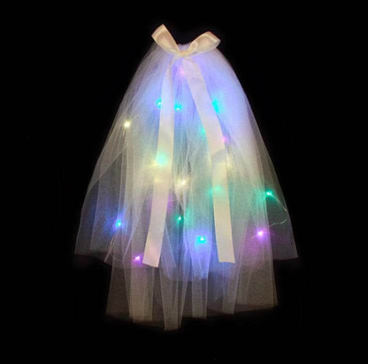 LED Light-Up Wedding Veil with Hair Clip for Women and Kids - Price Value Store