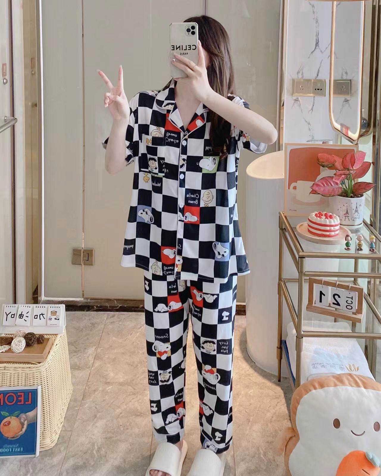 Long pants and cardigan home wear - Price Value Store