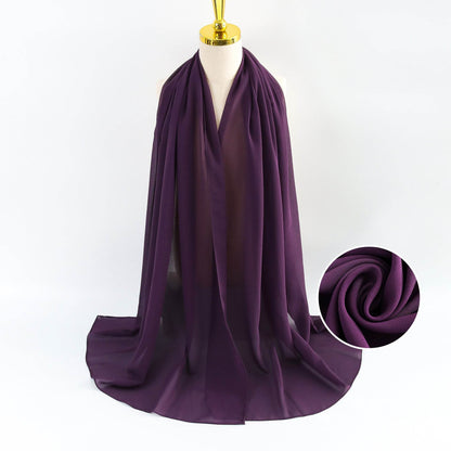 Elegant Pearl Chiffon Scarf for Women - Price Value Store