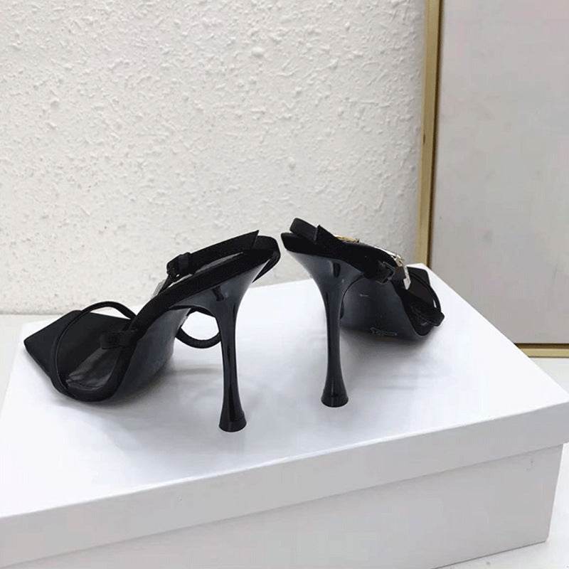 square head high heel women - Price Value Store