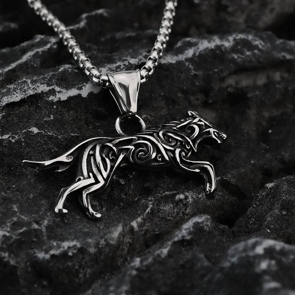 Men's titanium and steel pendant - Price Value Store