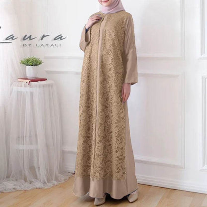 Long robe-style pullover dress - Price Value Store