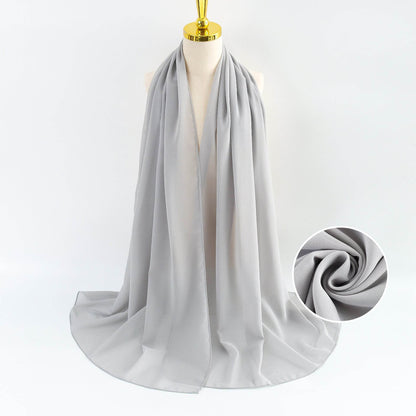 Elegant Pearl Chiffon Scarf for Women - Price Value Store