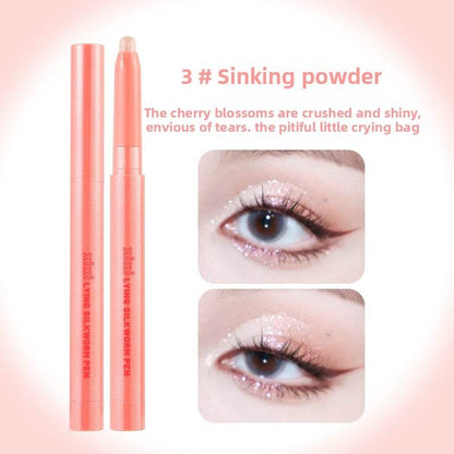 Pearlescent horizontal silkworm pen - Price Value Store