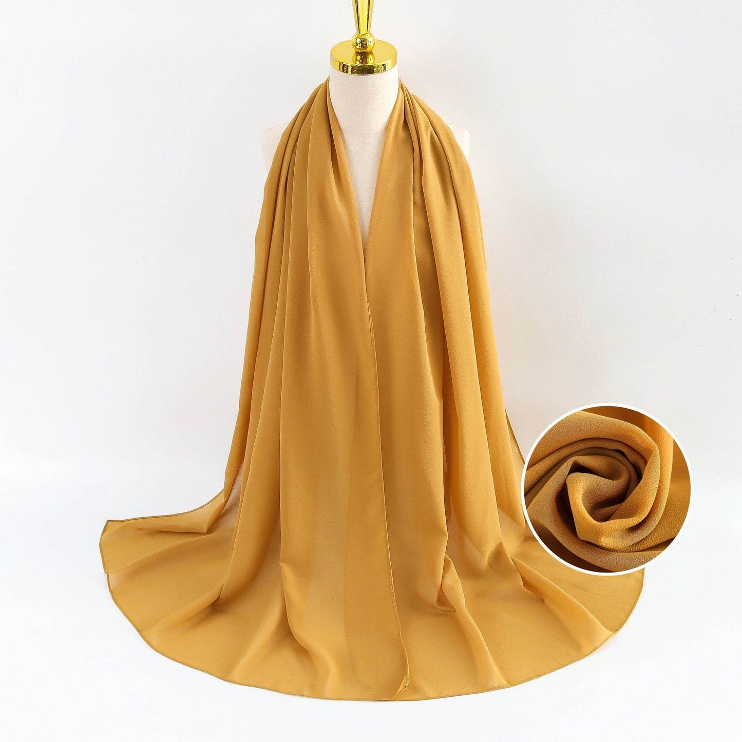 Elegant Pearl Chiffon Scarf for Women - Price Value Store