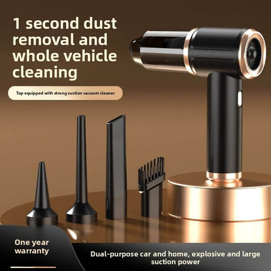 Handheld Vacuum Cleaner Household Strong Suction Car Mini Long Endurance High Suction Wireless Portable Blow Mite Removal Instrument - Price Value Store