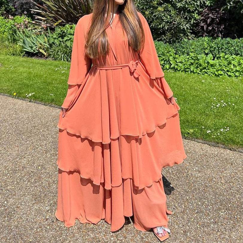 Cardigan long robe chiffon dress - Price Value Store