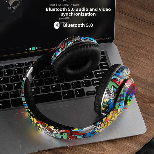 Bluetooth Glowing graffiti headphones - Price Value Store