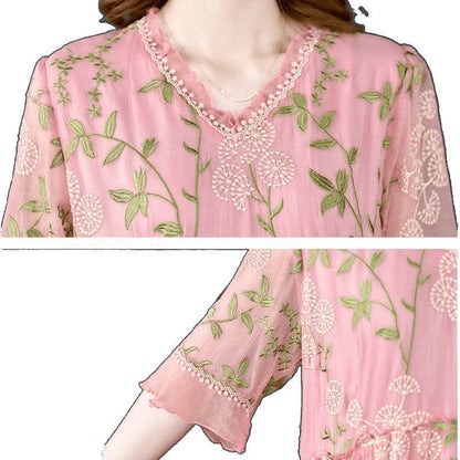 Mulberry silk cover-up dress - Price Value Store