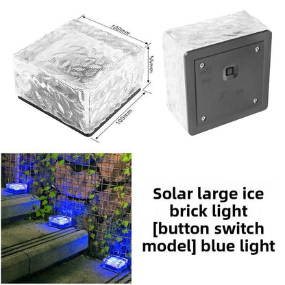 Solar-Powered Outdoor Ice Brick Lamp - Price Value Store