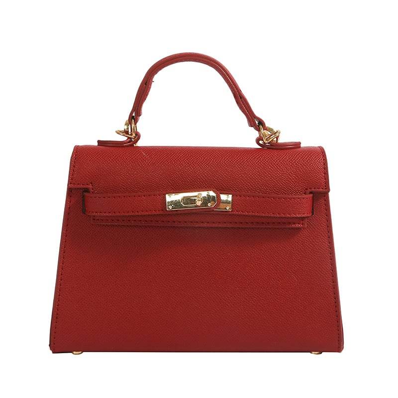 Texture Lock Portable Small Square Bag Women's 2022 New All-match Classic Shoulder Bag PU Fashion Kelly Bag - Price Value Store