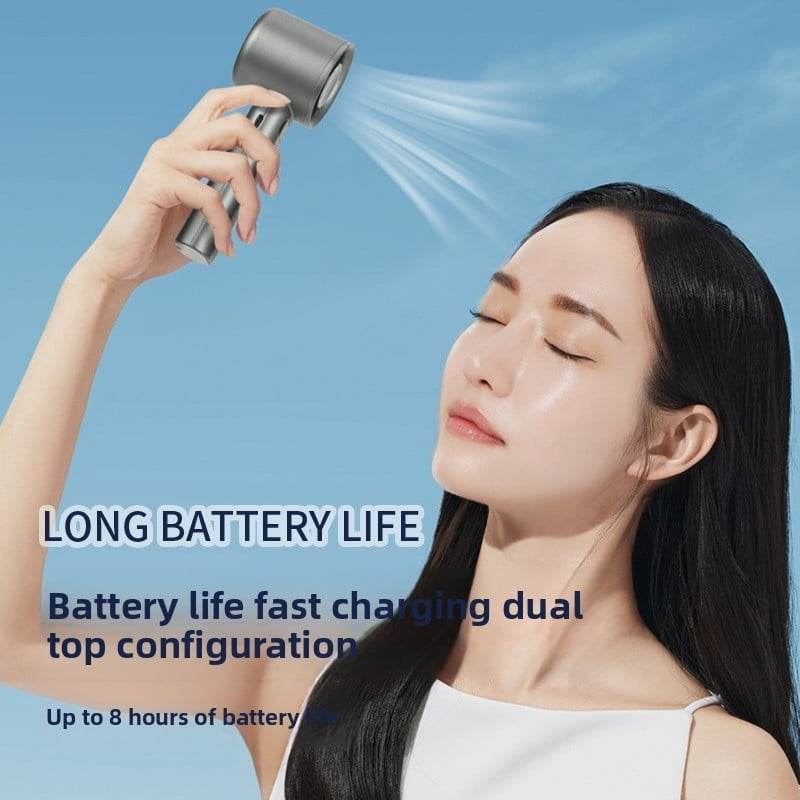 Pocket handheld fan portable outdoor mini handheld turbo fan USB rechargeable leadless desktop fan - Price Value Store