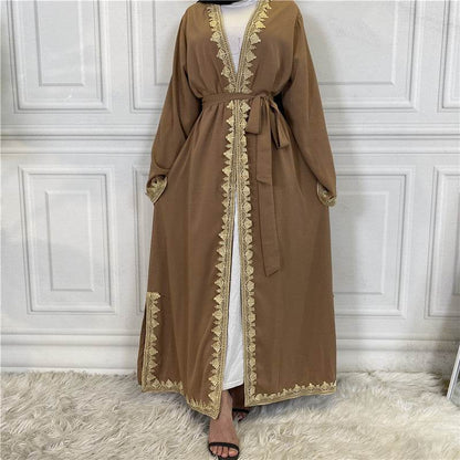 Middle Eastern Muslim Fashion Embroidered Abaya - Price Value Store