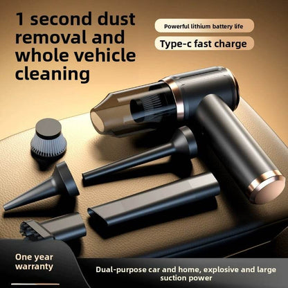 Handheld Vacuum Cleaner Household Strong Suction Car Mini Long Endurance High Suction Wireless Portable Blow Mite Removal Instrument - Price Value Store