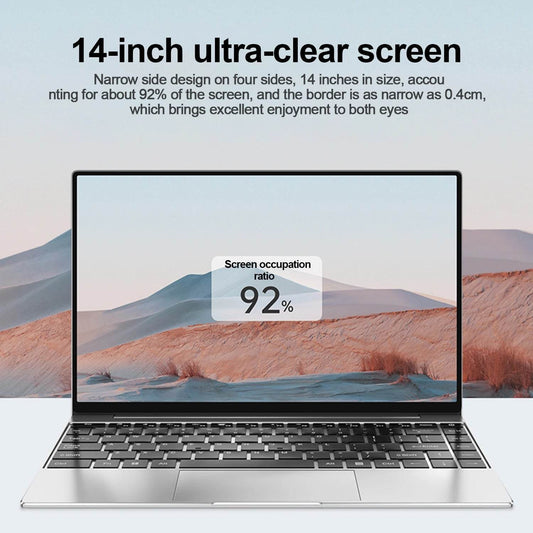Ultra-Slim Laptop 14.1' FHD Anti-Glare Intel CPU 16 GB RAM 2 TB SSD Windows 11 Multilingual Office Study PC for Business Travel - Price Value Store