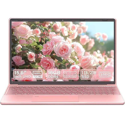 15.6 inch Laptop Computer Intel Celeron N5095 Notebook PC Gamer 16GB DDR4 1TB SSD Office Study PC Windows 11 Pro 1080P Laptops - Price Value Store