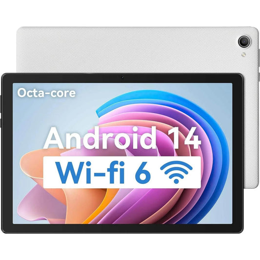 BESTSKI 10 inch Tablet Android 14 Tablet, 8GB RAM + 32GB ROM (1TB TF) Octa-Core 2.0 GHz, WiFi 6, Bluetooth 5.0, Type-C ,White - Price Value Store