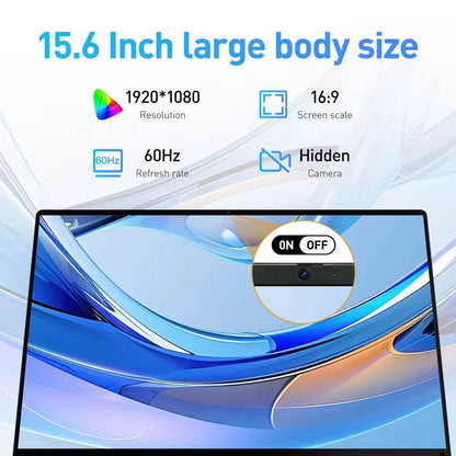 15.6 inch Laptop Computer Intel Celeron N5095 Notebook PC Gamer 16GB DDR4 1TB SSD Office Study PC Windows 11 Pro 1080P Laptops - Price Value Store