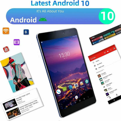 1920x1200 Pixels 8” Android 10 Tablet 3GB RAM 32GB ROM 10-Core MTK6797 4G Phone Call Dual SIM Card WIFI Support GPS Bluetooth - Price Value Store
