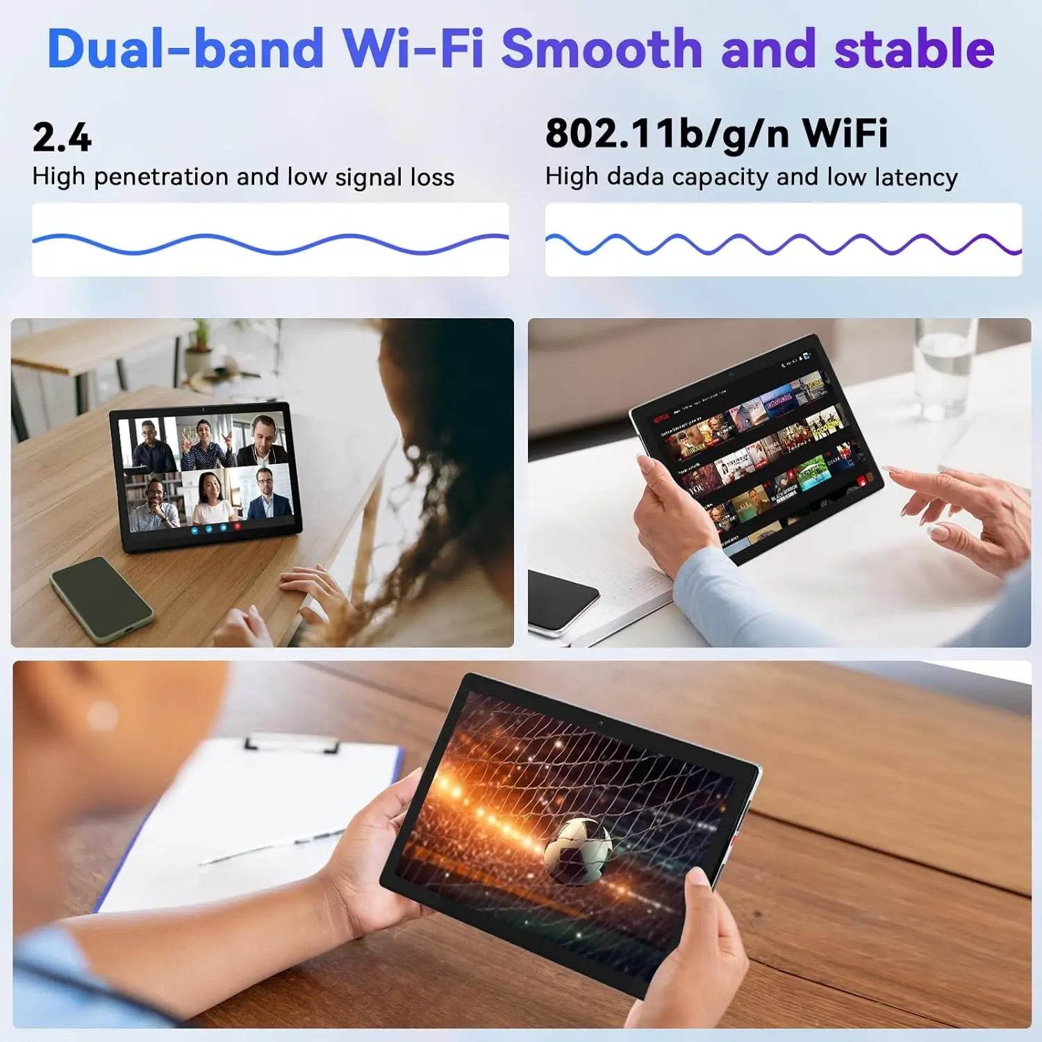 AEEZO MB1001 10 Inch Android Tablet Quad-Core 6GB RAM 64GB ROM 5MP+8MP Dual Camera HD IPS Display WiFi Bluetooth PC Pad Tablets - Price Value Store