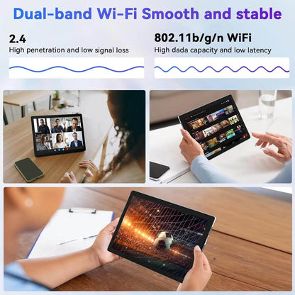 AEEZO MB1001 10 Inch Android Tablet Quad-Core 6GB RAM 64GB ROM 5MP+8MP Dual Camera HD IPS Display WiFi Bluetooth PC Pad Tablets - Price Value Store
