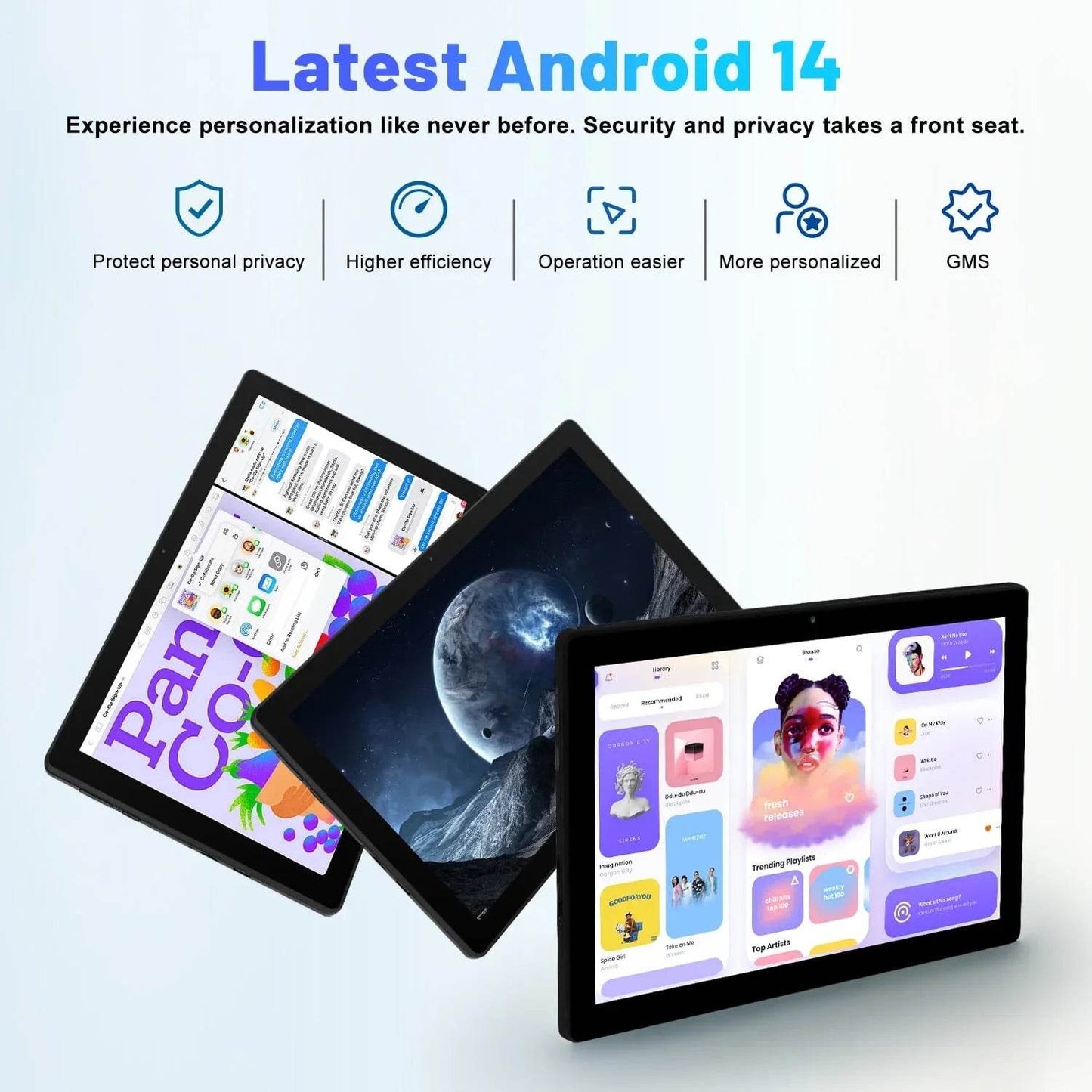 BESTSKI 10.1 Inch Android 14 Tablet, Octa-core 10GB RAM 64GB ROM(Expand to 1TB), 5MP+8MP Dual Cameras, Face ID, WiFi 6,Black - Price Value Store