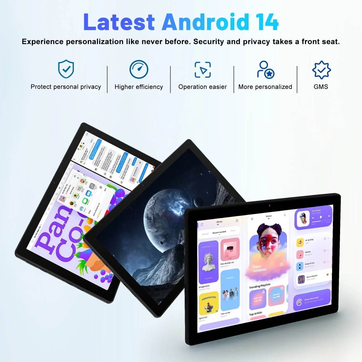 BESTSKI 10.1 Inch Android 14 Tablet, Octa-core 10GB RAM 64GB ROM(Expand to 1TB), 5MP+8MP Dual Cameras, Face ID, WiFi 6,Black - Price Value Store