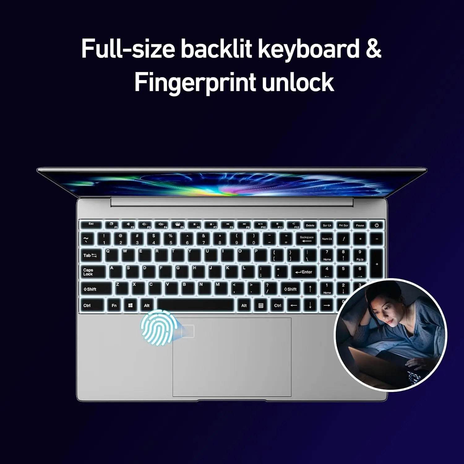 15.6 inch Laptop Computer Intel Celeron N5095 Notebook PC Gamer 16GB DDR4 1TB SSD Office Study PC Windows 11 Pro 1080P Laptops - Price Value Store