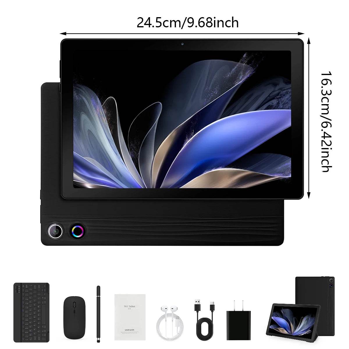 A10L 10 Inch Android Tablet 12GB RAM 64GB ROM IPS HD Touch Screen with Keyboard Case Mouse Stylus 8 in 1 Tablet Kit - Price Value Store