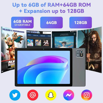 AEEZO MB1001 10 Inch Android Tablet Quad-Core 6GB RAM 64GB ROM 5MP+8MP Dual Camera HD IPS Display WiFi Bluetooth PC Pad Tablets - Price Value Store