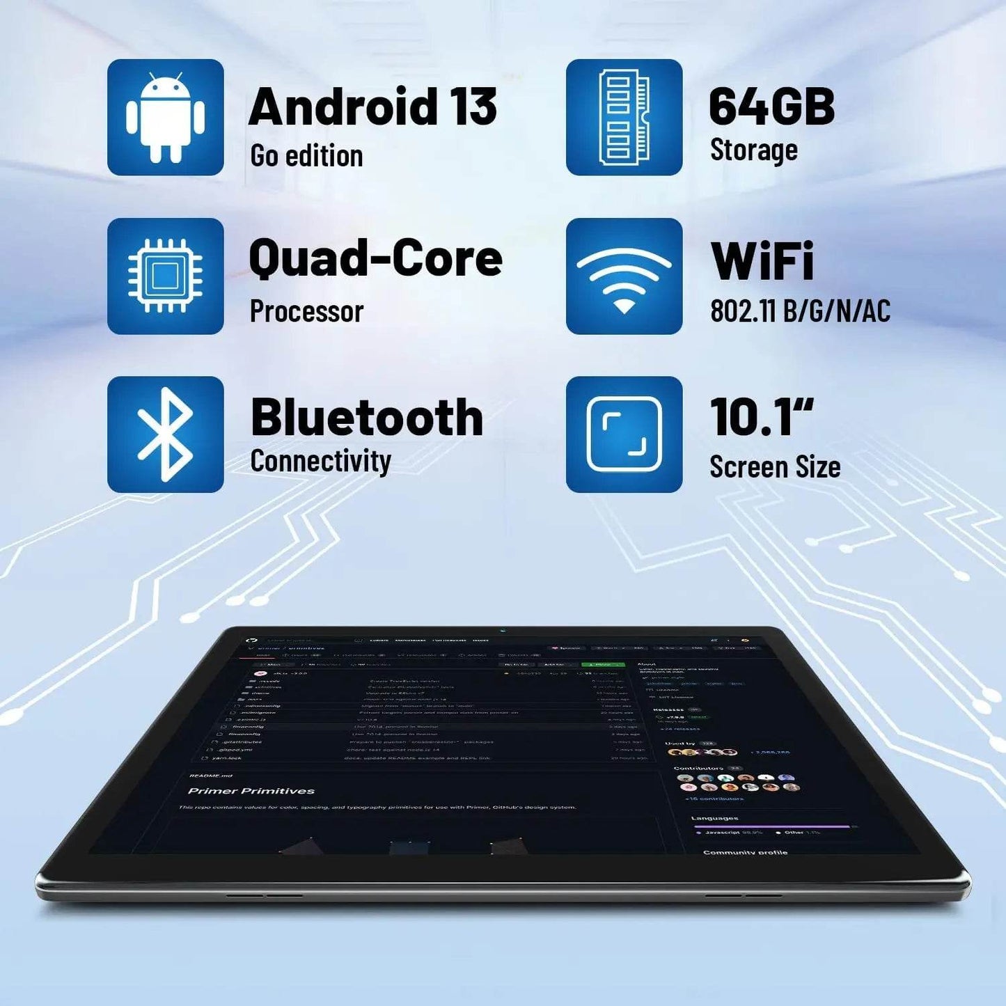 AEEZO MB1001 10 Inch Tablet Android 13 6GB RAM 64GB ROM 128GB Expandable 5000mAh Battery HD IPS Display Dual Camera Tablets PC - Price Value Store