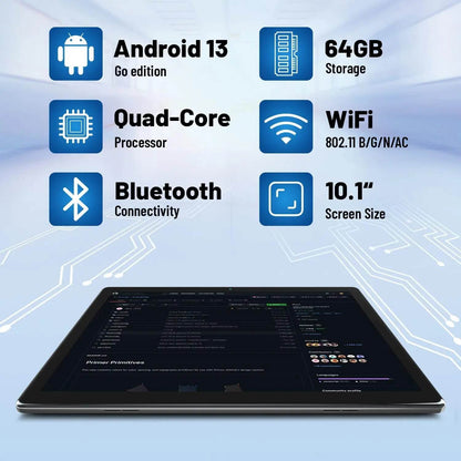 AEEZO MB1001 10 Inch Tablet Android 13 6GB RAM 64GB ROM 128GB Expandable 5000mAh Battery HD IPS Display Dual Camera Tablets PC - Price Value Store