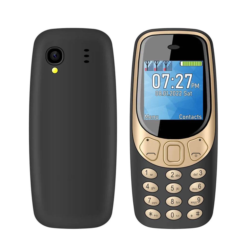 SERVO Q3308 PRO 3 SIM Card 3 Standby Mini Mobile Phone Bluetooth Dial Speed Dial Magic Voice FM Radio Call Recording Cellphone - Price Value Store