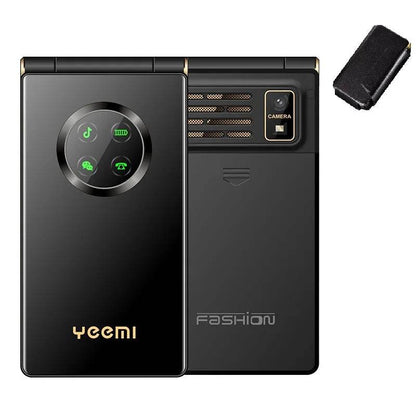 Unlock Cover Elderly Mobile Phone Large Push Button SOS Speed Dial Blacklist Torch Dual Sim Cards Long Standby Flip Cellphone - Price Value Store
