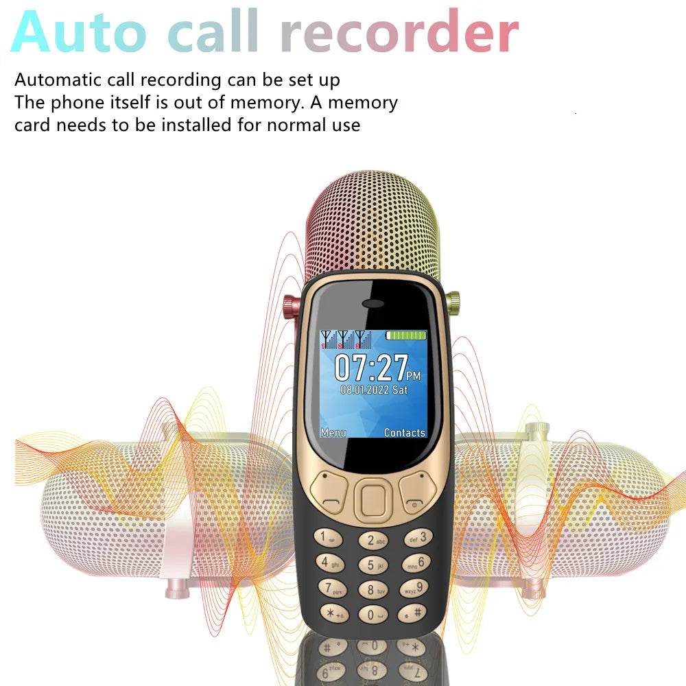 SERVO Q3308 PRO 3 SIM Card 3 Standby Mini Mobile Phone Bluetooth Dial Speed Dial Magic Voice FM Radio Call Recording Cellphone - Price Value Store
