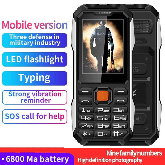 Slim Rugged Outdoor Phone Dual SIM Big Button Long Standby Blacklist Loud Speaker Two Flashlight SOS Dialing MP3 Video Player - Price Value Store