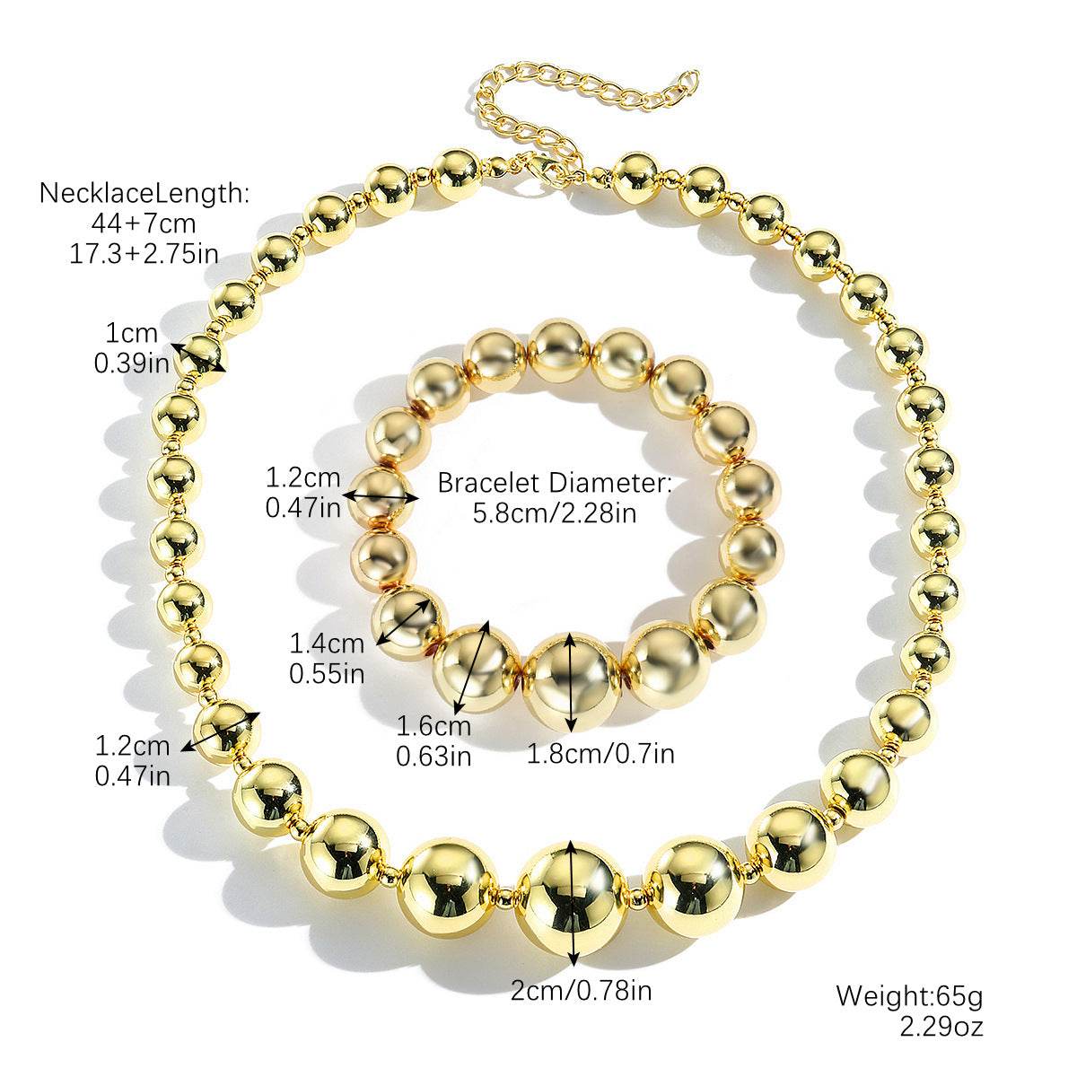 Cross-border New Necklace Hip-hop Amazon European and American Explosions CCB Bracelet Necklace Combination suit Hip-hop Necklace - Price Value Store