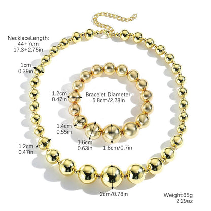Cross-border New Necklace Hip-hop Amazon European and American Explosions CCB Bracelet Necklace Combination suit Hip-hop Necklace - Price Value Store