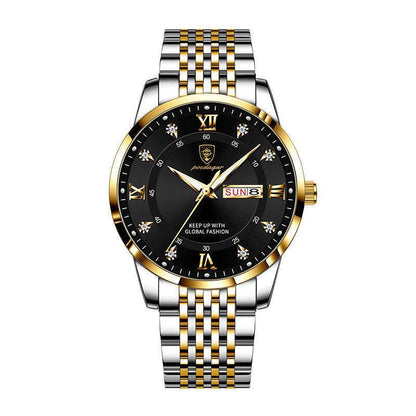 Foreign trade AliExpress explosions Swiss certification imported double calendar waterproof luminous men's watch Korean fashion - Price Value Store