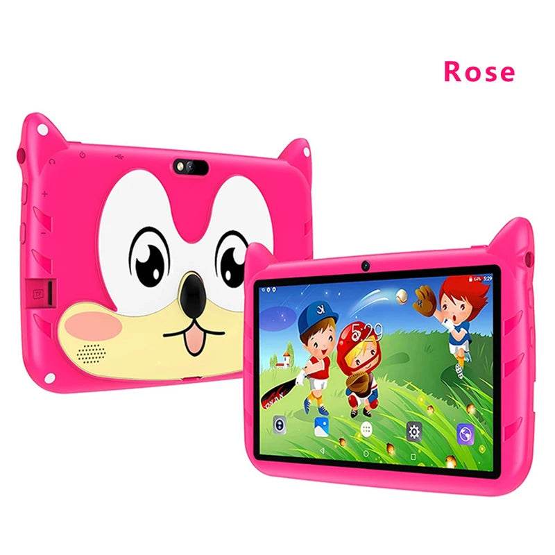New 7 Inch Cartoon Pattern Kids Tablets Quad Core 4GB+64GB ROM Bluetooth 5G WiFi Learning Education Games Tablet Children's Gift - Price Value Store